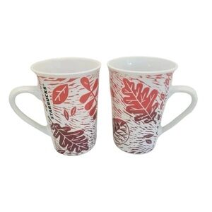 Starbucks Fall Leaves Ombré Leaf Mugs